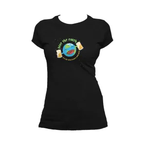 Weird Science Save The Earth - Beer Official Women's T-shirt (Black)