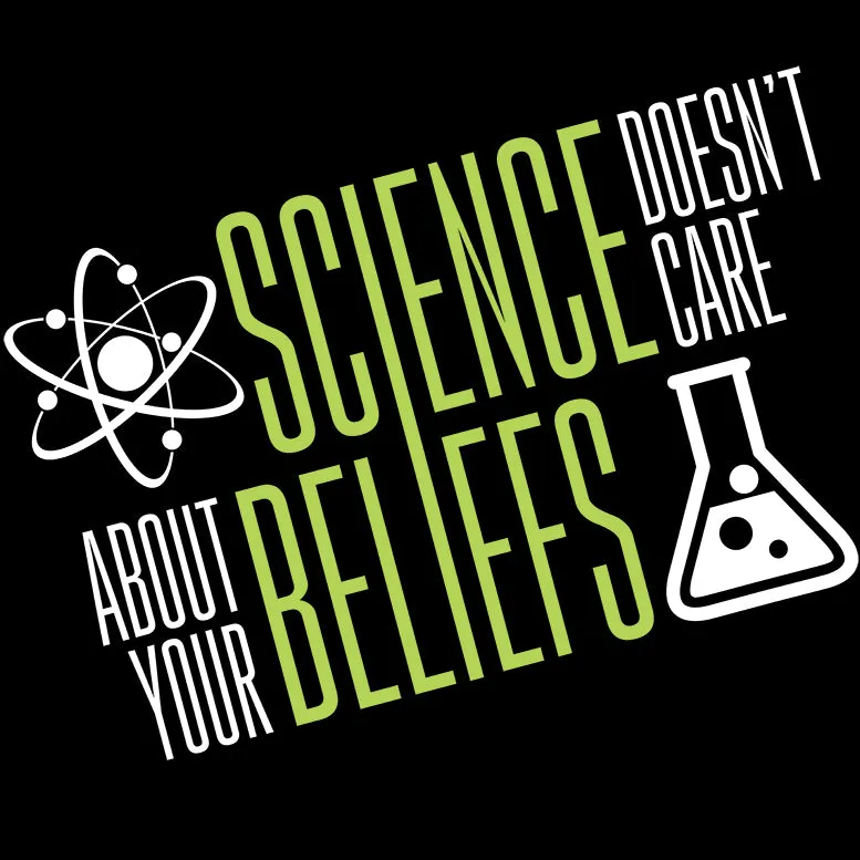 Weird Science Science Doesn't Care Official Men's T-shirt (Black)