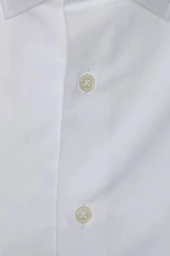 White Cotton Men Shirt