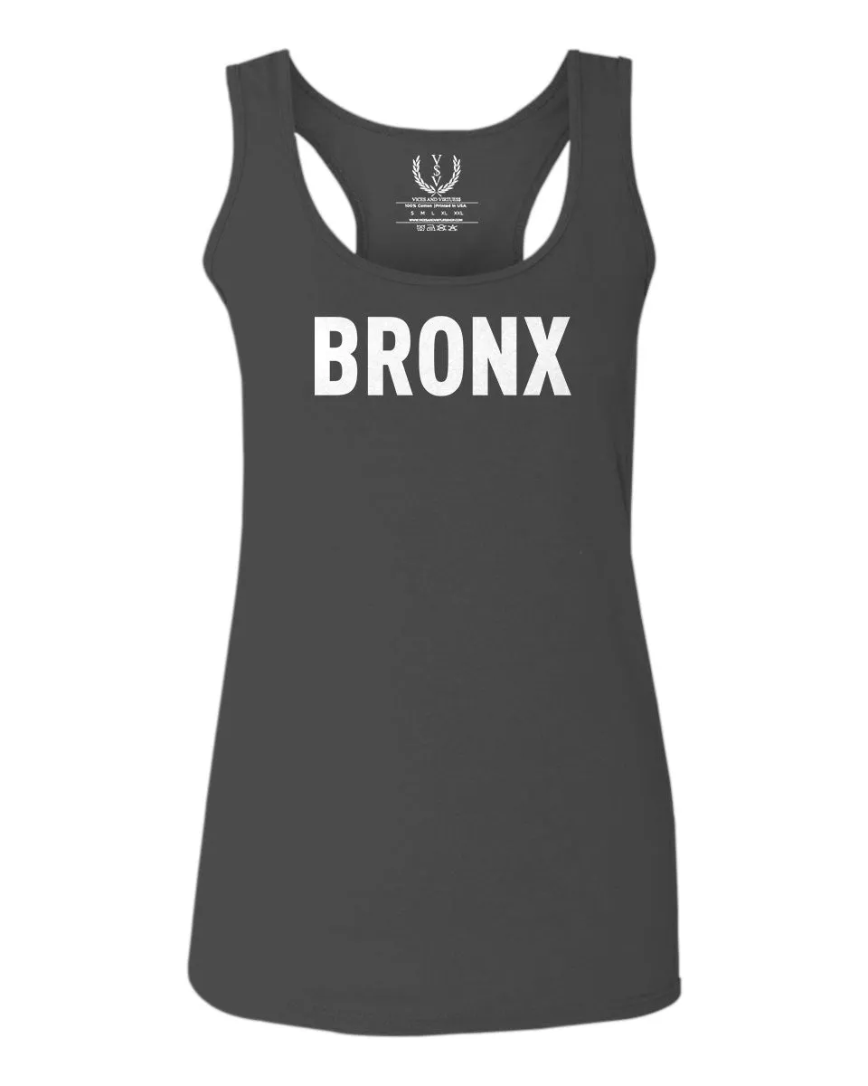 White Fonts New York Bronx NYC America Hipster Street  women's Tank Top sleeveless Racerback