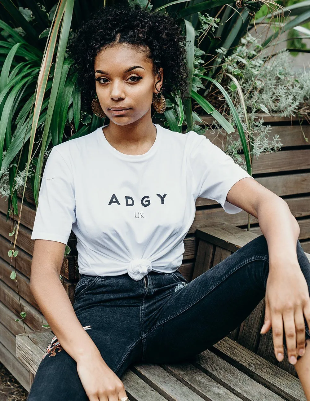 White Tee | ADGY UK Logo