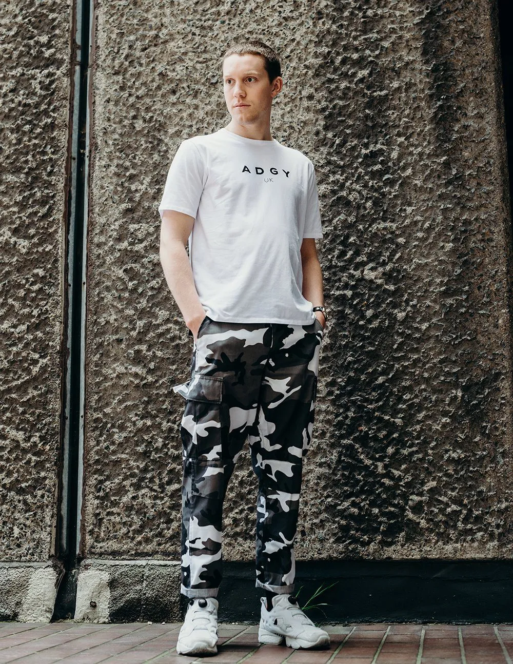 White Tee | ADGY UK Logo