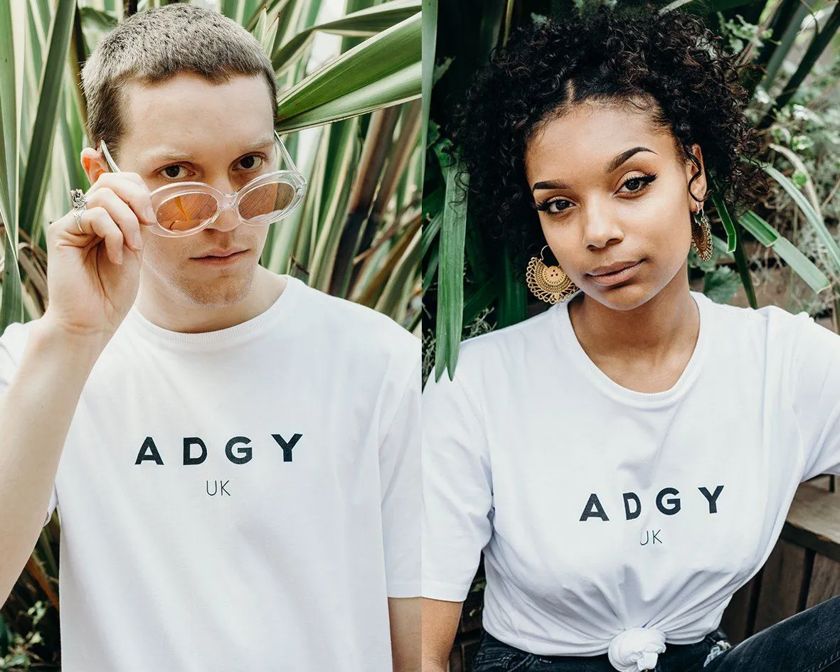 White Tee | ADGY UK Logo