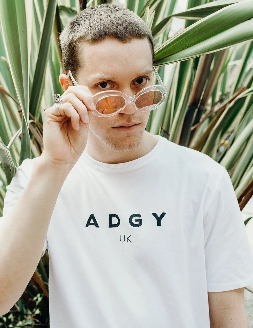 White Tee | ADGY UK Logo