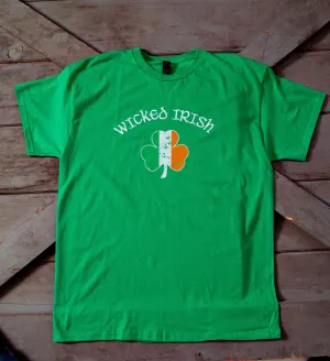 Wicked Irish Adult Unisex Wicked Irish Shamrock T-Shirt