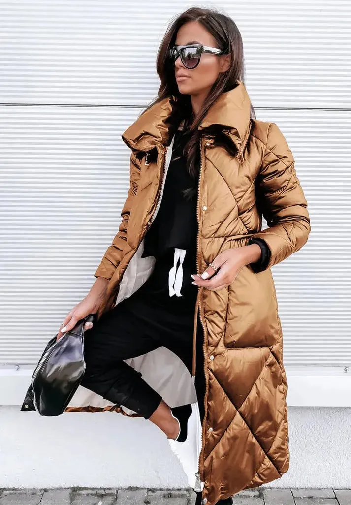 Women's and men's warm, padded cotton parka for fall and winter