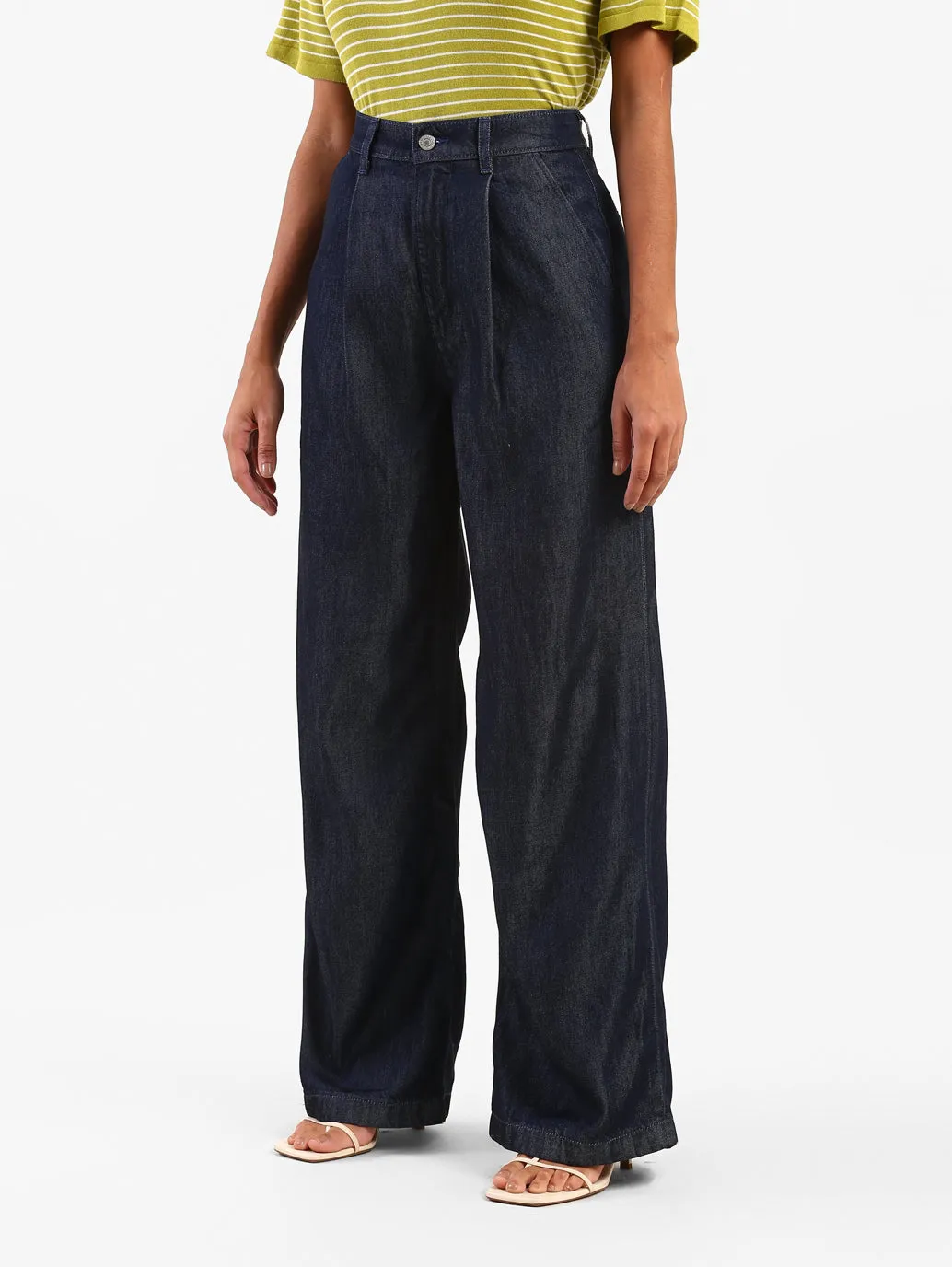 Women's Blue Loose Fit High Rise Jeans