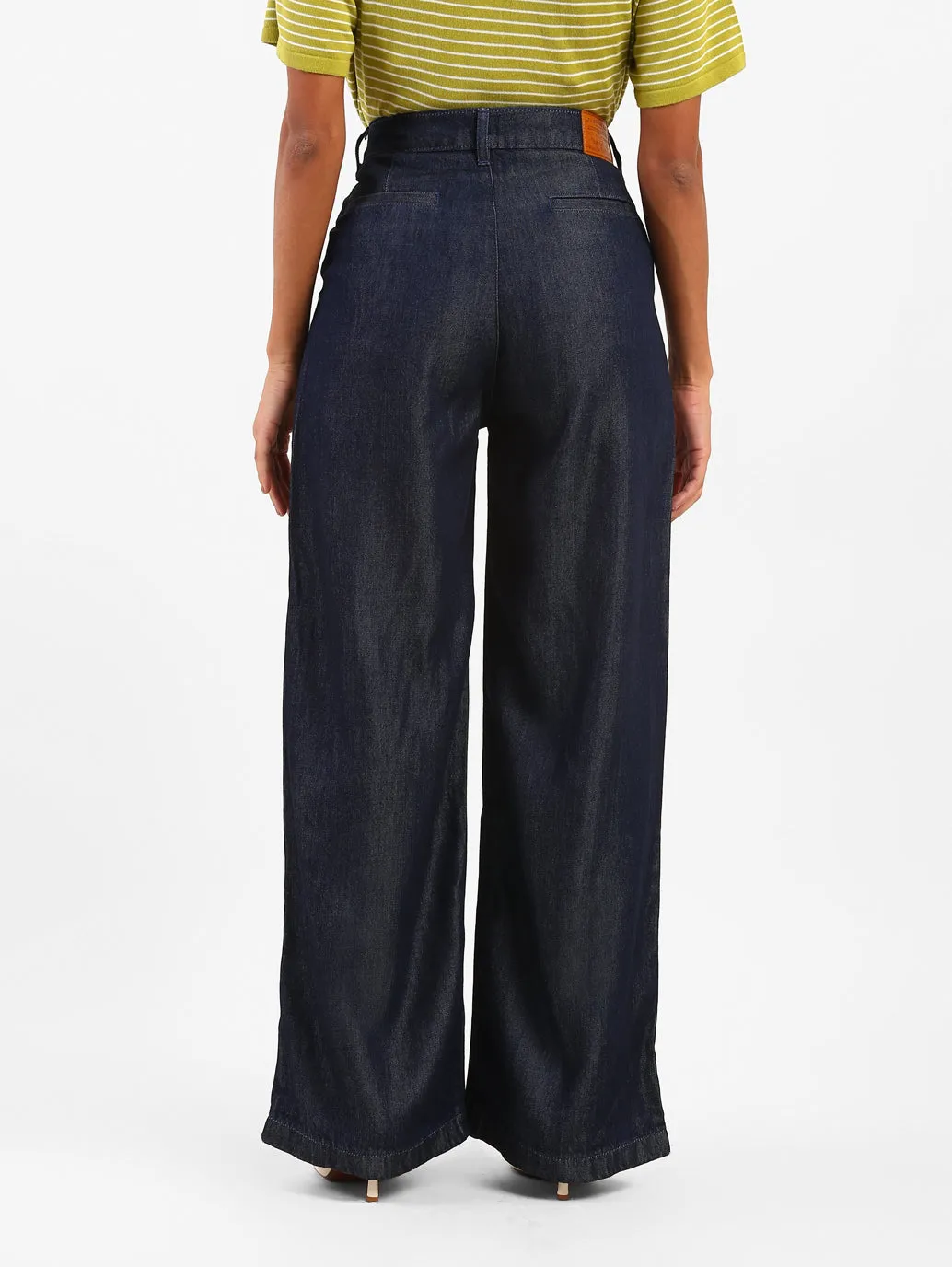 Women's Blue Loose Fit High Rise Jeans