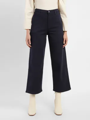 Women's Blue Loose Fit High Rise Jeans
