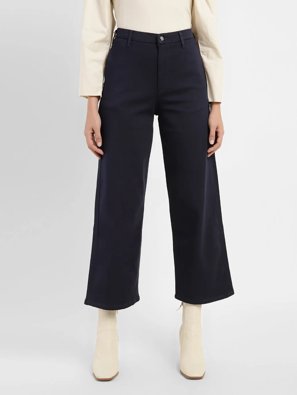 Women's Blue Loose Fit High Rise Jeans