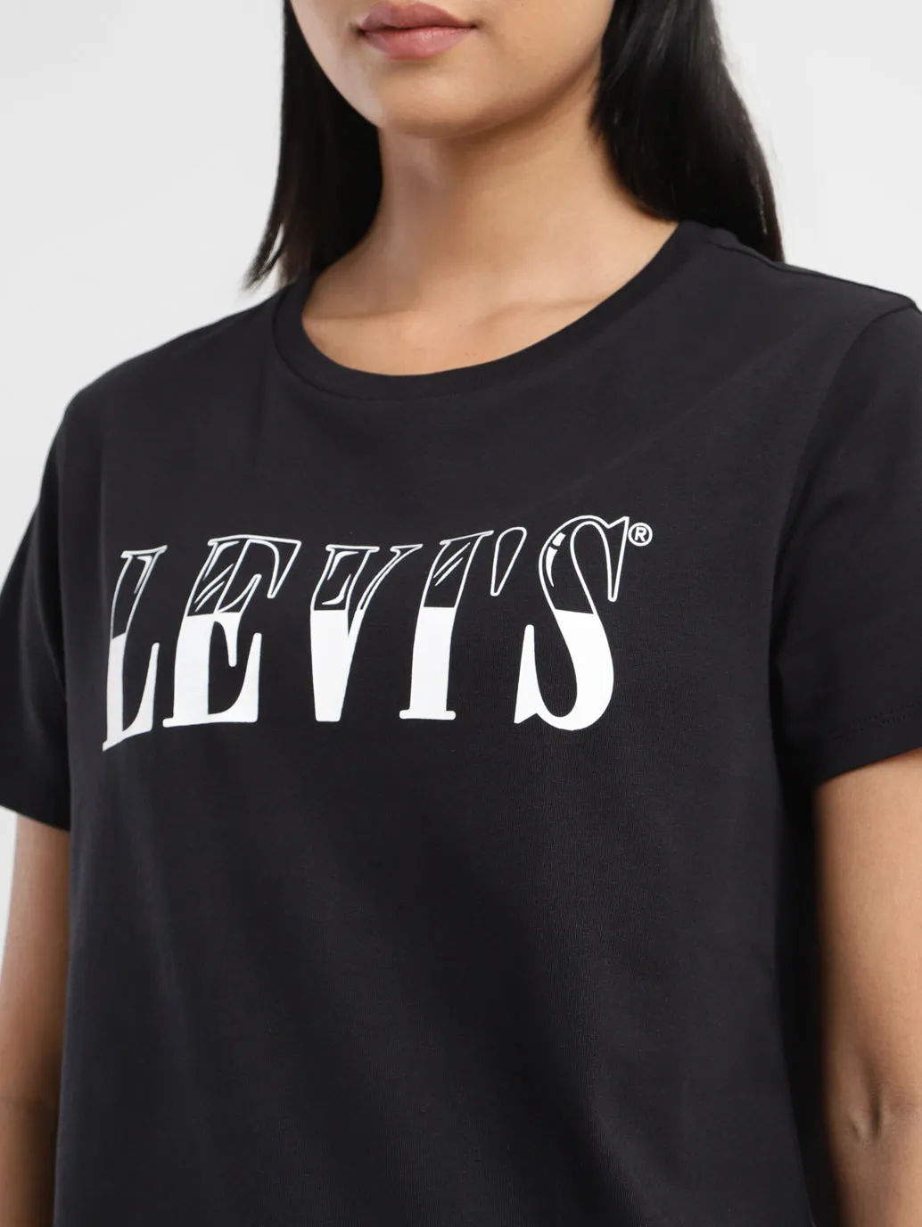 Women's Brand Logo Crew Neck T-shirt