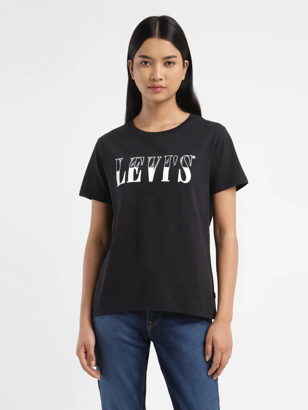 Women's Brand Logo Crew Neck T-shirt