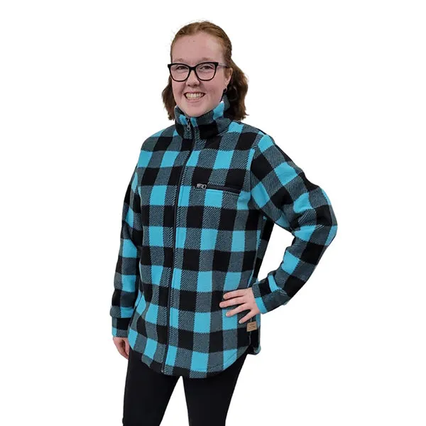 WOMEN'S CAMP JACKET BUFFALO CHECK TEAL