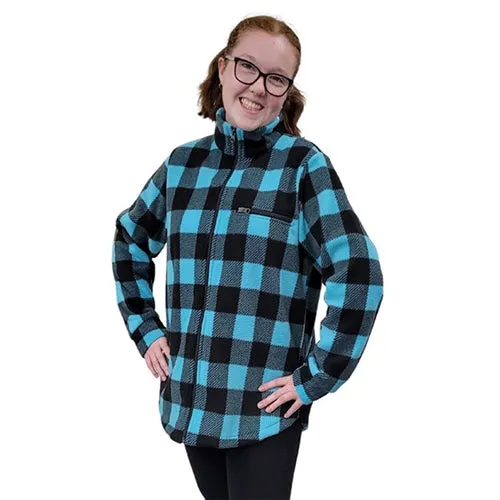 WOMEN'S CAMP JACKET BUFFALO CHECK TEAL