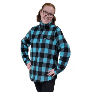 WOMEN'S CAMP JACKET BUFFALO CHECK TEAL