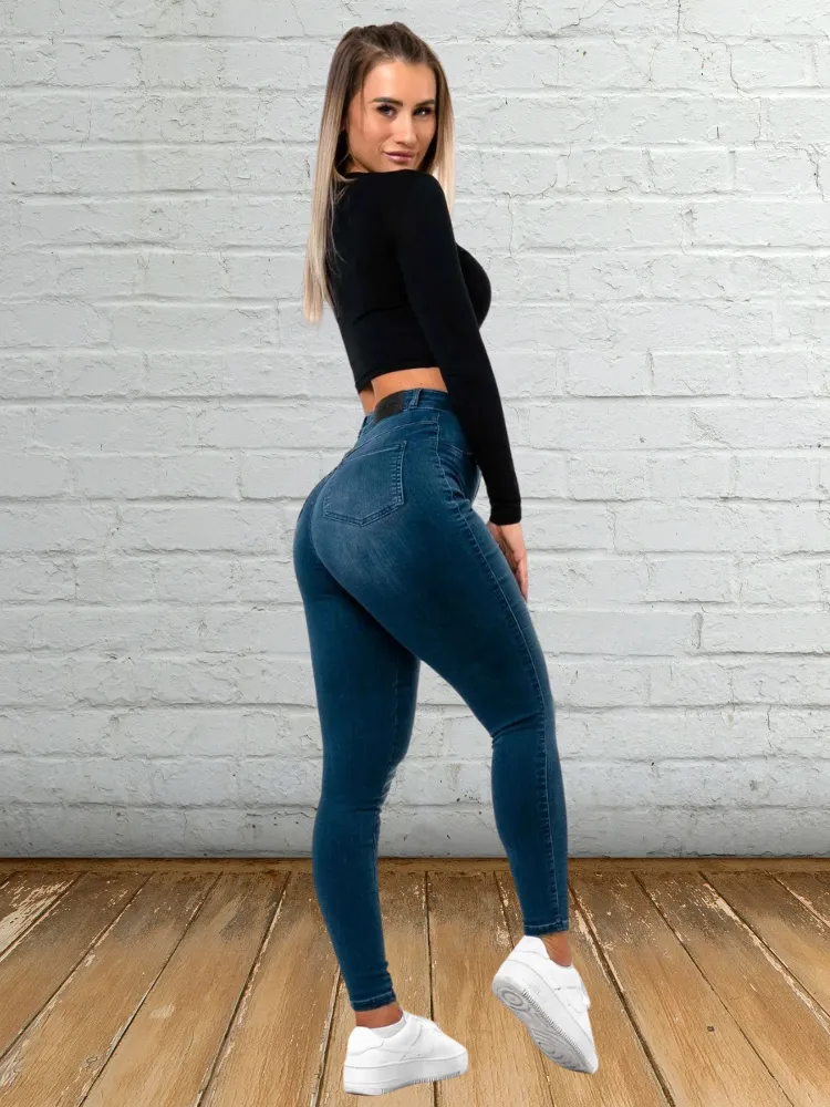 Women's Casual High-Waisted Skinny Jeans | Perfect for All Seasons Everyday Wear