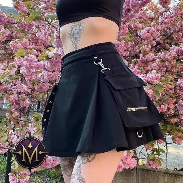 Women's Fashion Punk Gothic High Waist Skirt