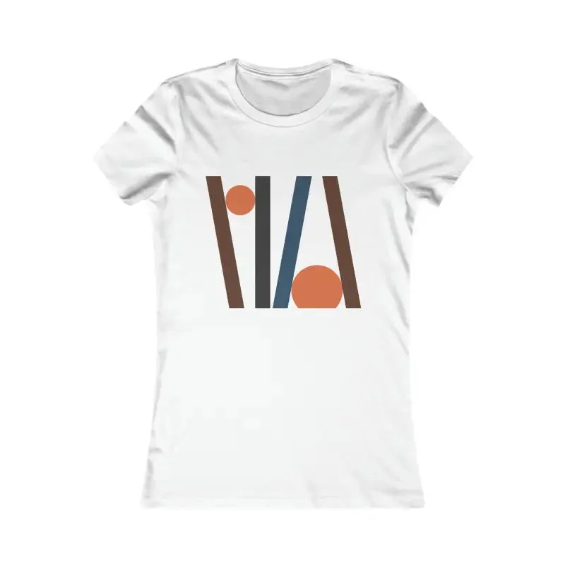 Womens Favorite Tee with Cool Abstract Lines