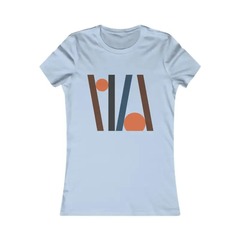 Womens Favorite Tee with Cool Abstract Lines