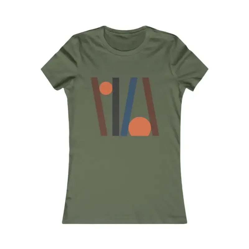 Womens Favorite Tee with Cool Abstract Lines
