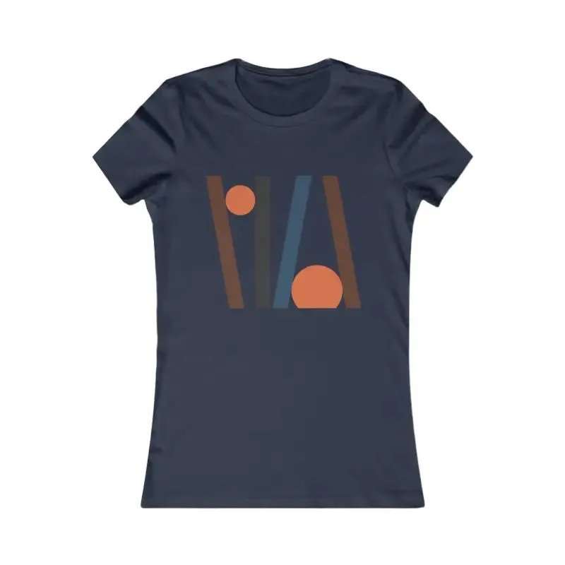 Womens Favorite Tee with Cool Abstract Lines