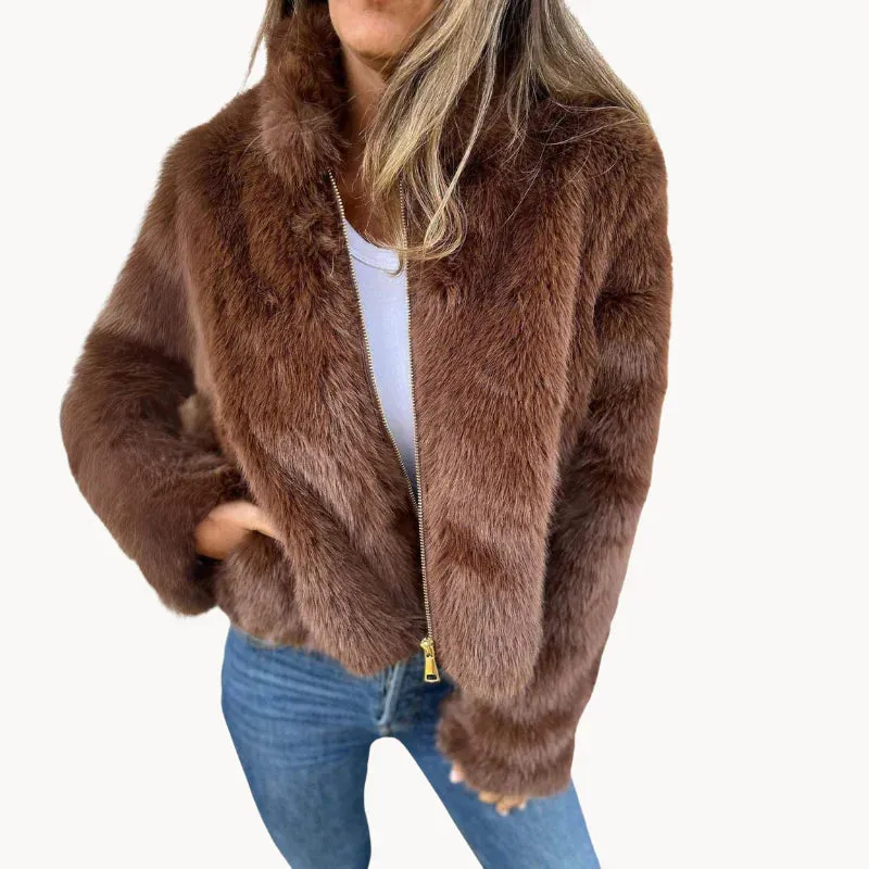 Women's Luxurious Fur Coat: Hope for Comfort
