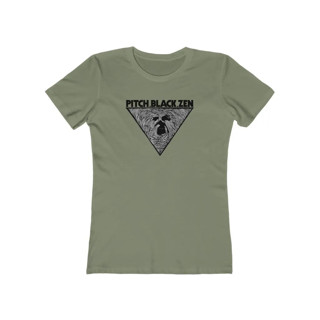 Womens Pitch Black Zen T-Shirt - Spiritual Yoga T-Shirts - Zen Meditation T-Shirts