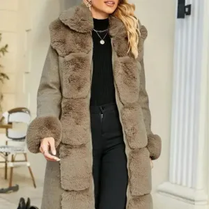 Women's stylish CHRISTINE plush coat