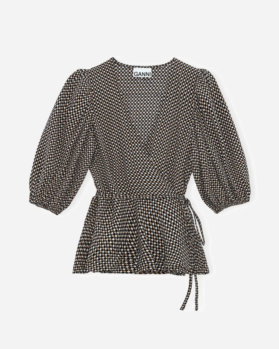 Wrap Blouse - Tannin