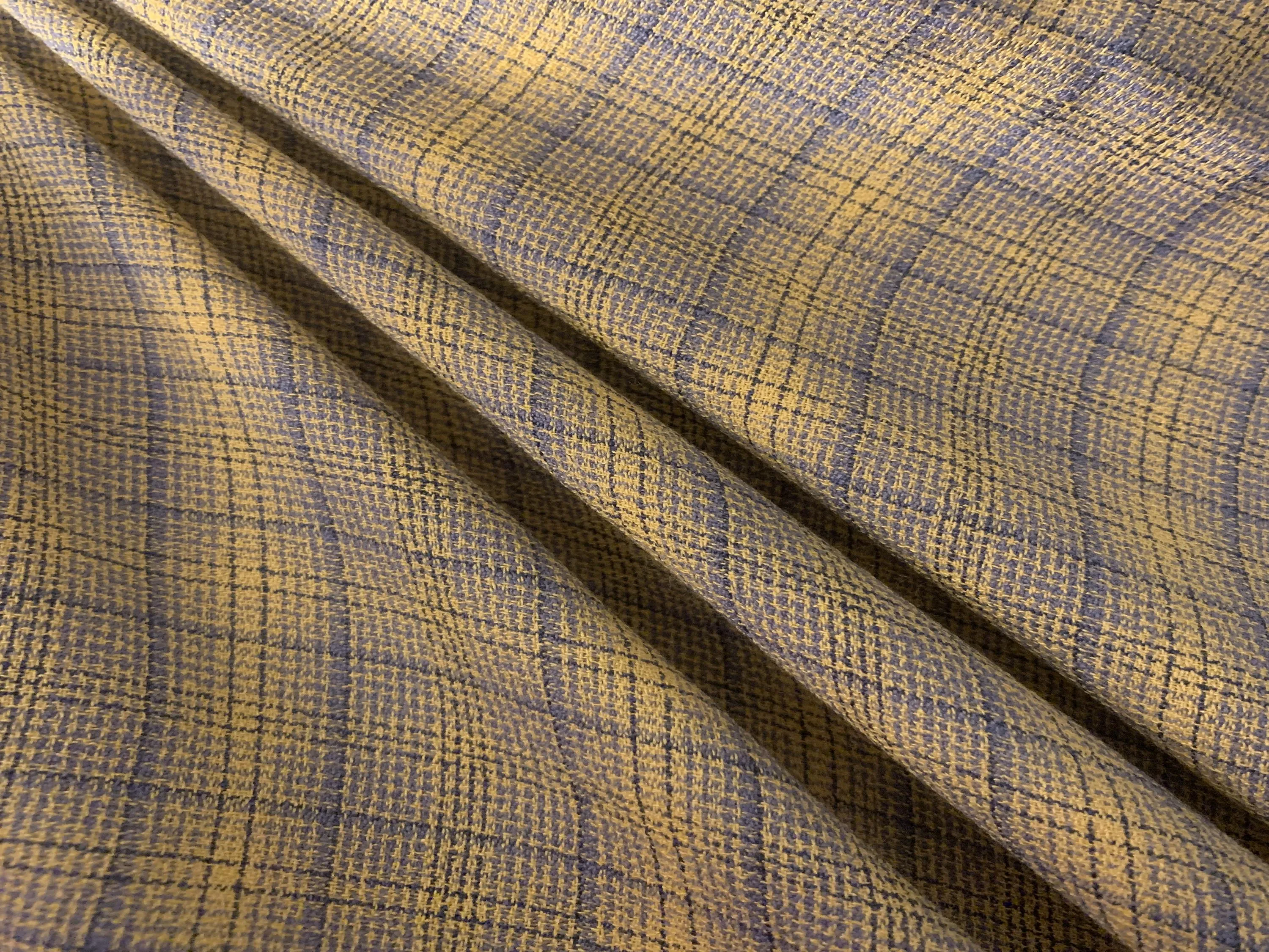 Yellow Plaid Crepe