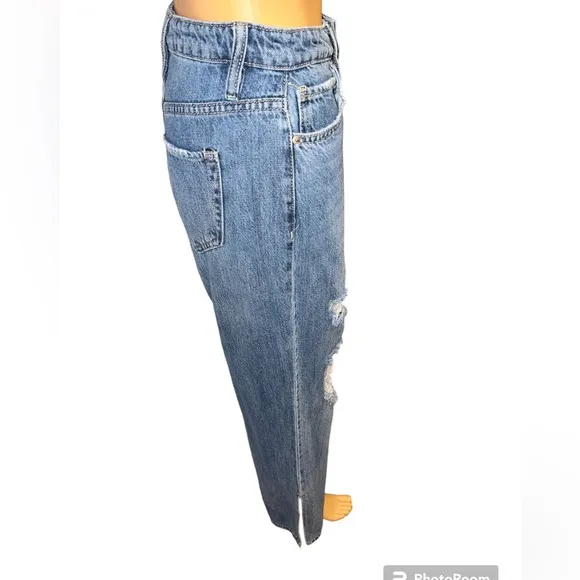 YMI Jeans Women's Dream Wide Leg PantSide Split 90s Style Light Wash Size 3