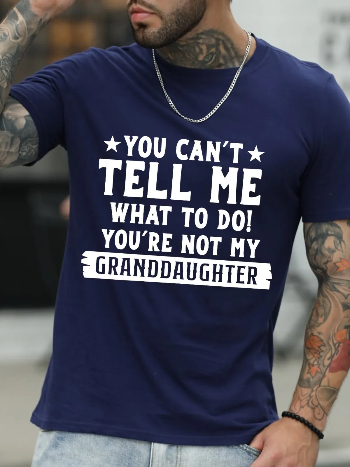 You Can't Tell Me What To Do You're Not My Granddaughters Letter Shirts