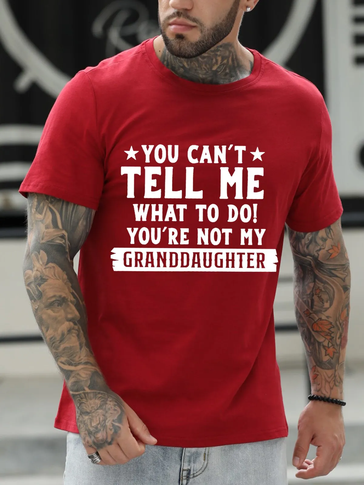 You Can't Tell Me What To Do You're Not My Granddaughters Letter Shirts