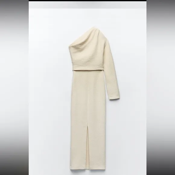 Zara asymmetric textured dress