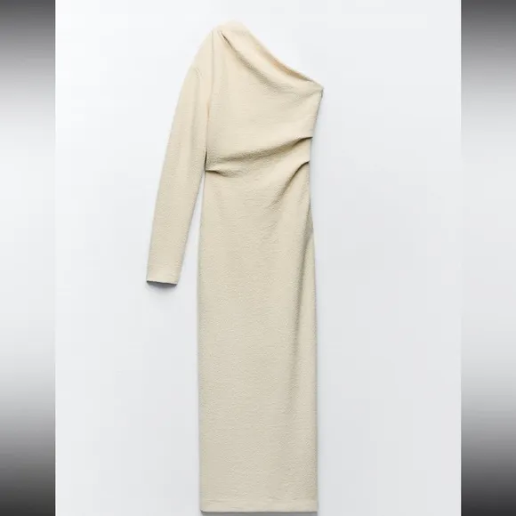 Zara asymmetric textured dress