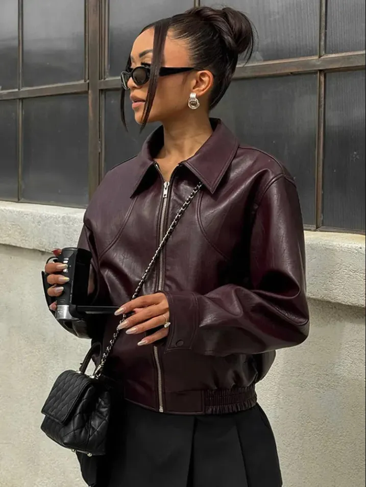 Zofi | classic burgundy women's jacket